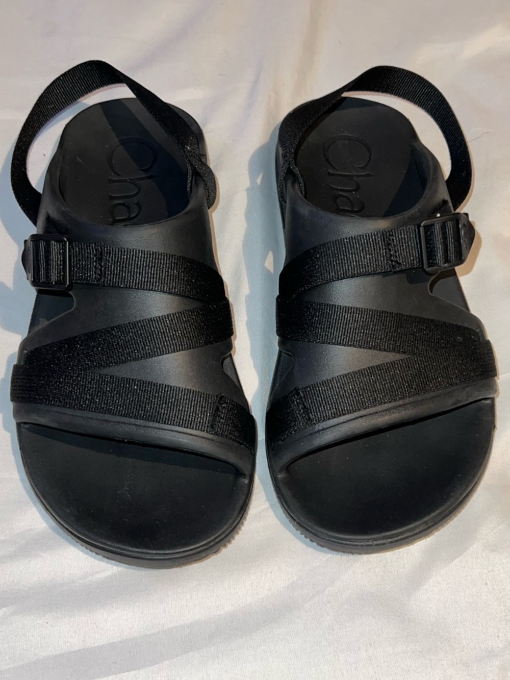 CHACO Men’s Black Strappy Slide Sandals